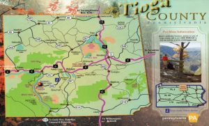 Map of Tioga County